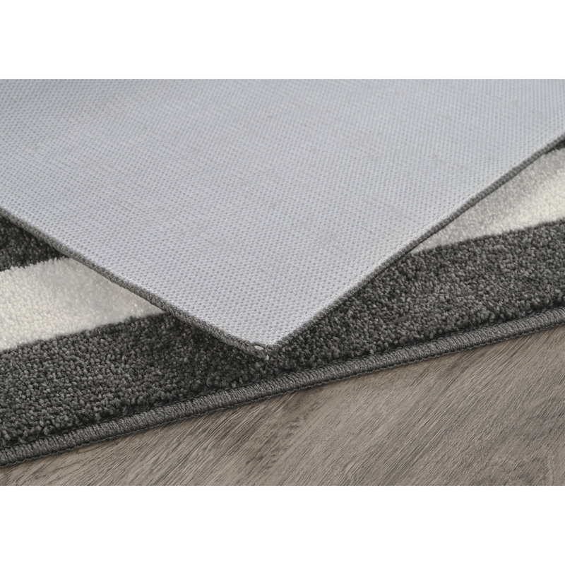 Ensemble de tapis de bain 2 pièces en nylon et polyester avec envers antidérapant Ronning Beach, Gris