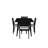 Aniek 5PC Upholstered Dining Set Black