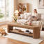 Banc de lit long de 160 cm (62,99 po) en similicuir avec tablette de rangement ouverte, banc de chambre à coucher