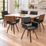 Fauteuils de salle à manger pivotants en simili cuir Hitney