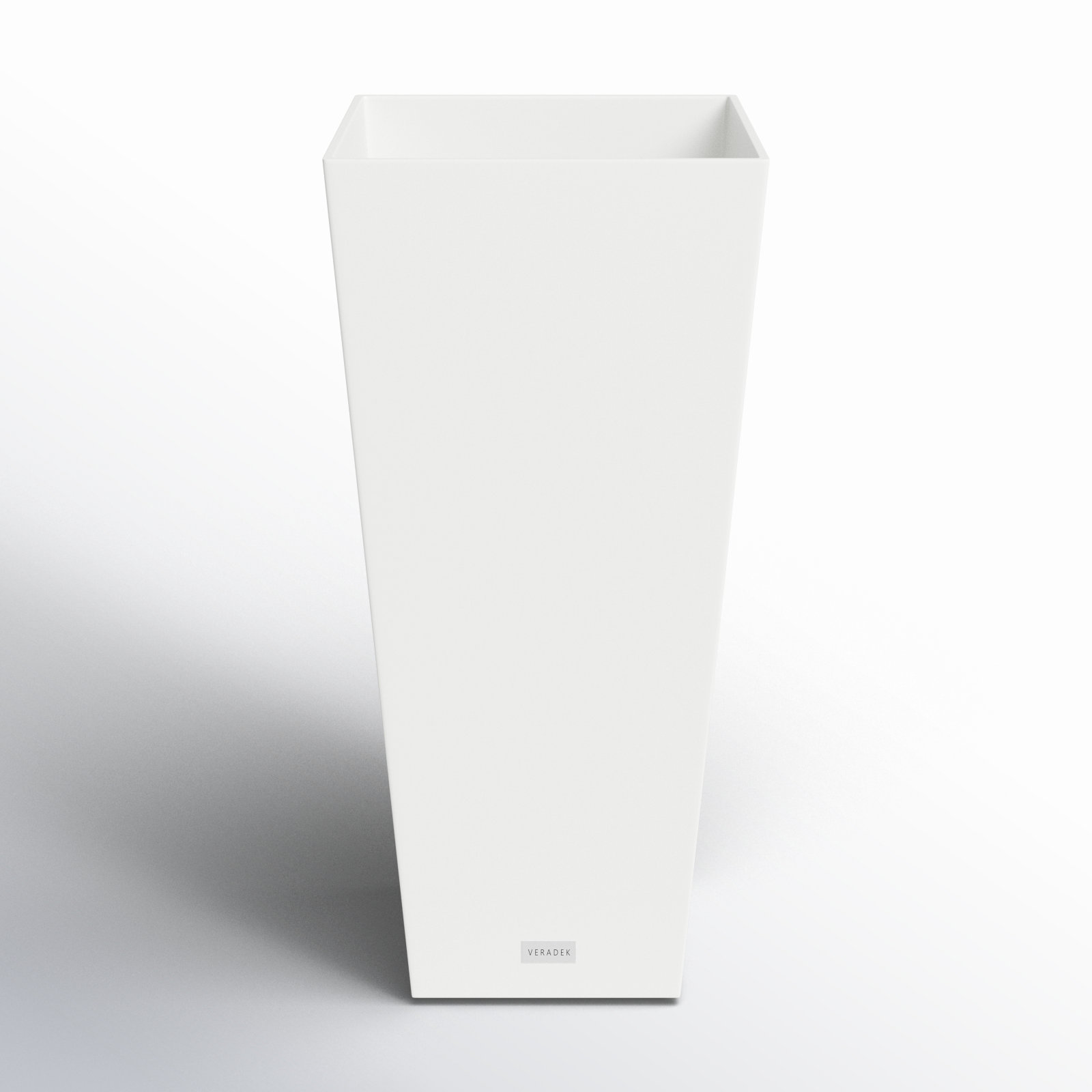 Pure Series Pot Planter, 26" H x 13.75" W x 13.75" D, Set of 1, White