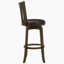 Chaise de bar pivotante en cerisier foncé