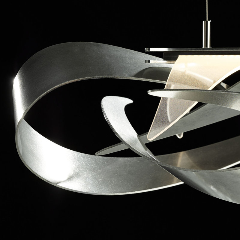 Flux 3 - Light Unique/Statement LED Pendant, Vintage Platinum