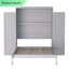 Lit escamotable avec 2 armoires-penderie et tablette de rangement - lit mural en bois, cadre de lit plateforme pliable, peu encombrant pour chambre d'amis et chambre à coucher-1305678280-1305678276
