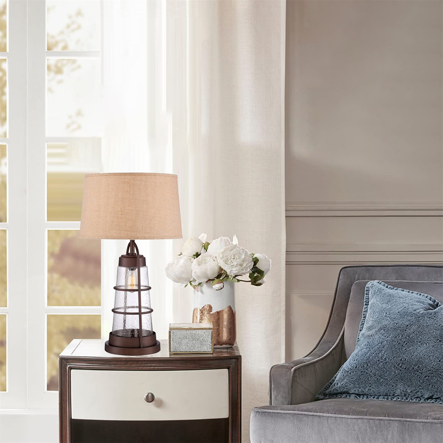 17 Stories Rustic Style Table Lamp Wayfair