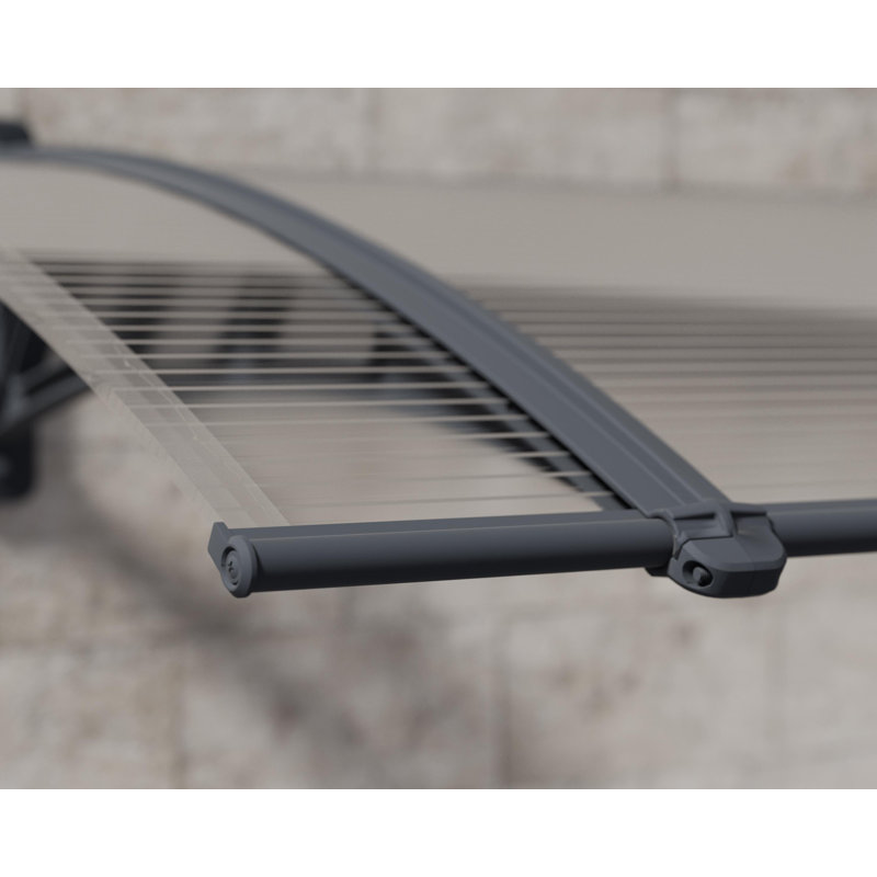 Palram - Canopia Neo 2' 9" D Polycarbonate Mist Stationary Slope Door and Window Awning, 11.8"H x 53.1"W x 33.4"D