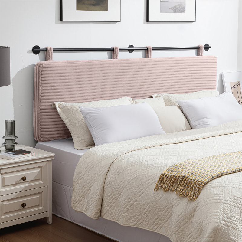 Easy Installation Upholstered Headboard, Pink