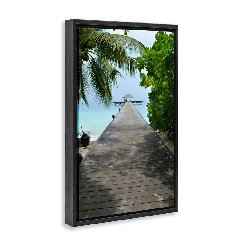 Cadre flottant pour ponton Palm Tree, conçu par LSR Design Studio, Cadre flottant noir de jais, H 25 po x l 17 po