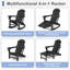 Chaise Adirondack pliante et berçante en plastique avec repose-pieds-551901095