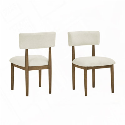 Sherpa Fabric Upholstered Dining Side Chairs