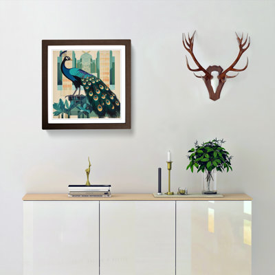 Peacock Bauhaus No.1 - Framed Print
