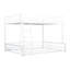 Lit double superposé double au-dessus de grand lit double avec garde-corps, lit sommier non requis, facile à assembler, finition blanche, conception peu encombrante-1062562396