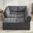 Sectional Sofas Modular U-Shaped 6-Seat with Reversible Chaise for Living Room | Dark Gray | Corduroy-2020075888