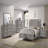 2-Drawer Nightstand In Gray Bookmatched Veneers
