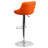 Hilia Vinyl Bucket Seat Adjustable Height Barstool with Diamond Pattern Back-1302222130