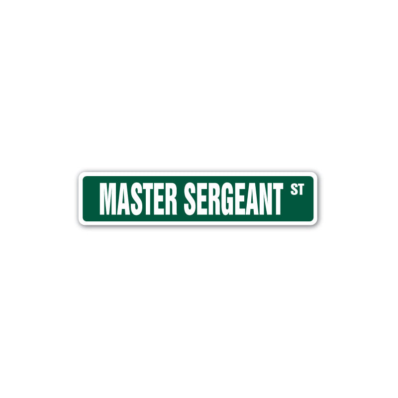 Plaque de rue Master Sergeant en plastique robuste 4 po x 18 po