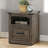 Smoked Grey 1-Drawer File Cabinet For Home Office Document Storage