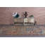 Tapis de couloir turc vintage touffeté à la main dans un décor arc-en-ciel de designer rétro pour escalier avec un design en laine anatolienne antique