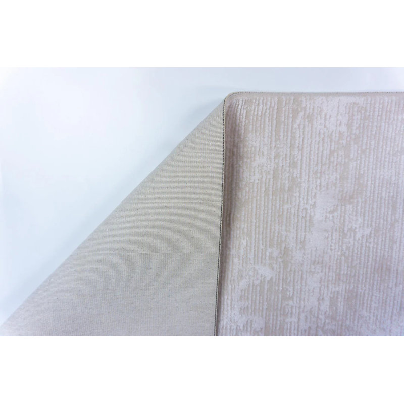 Siena Cream Soft Touch Densely Woven Acrylic Carpet, Rectangle 3' x 9'11"