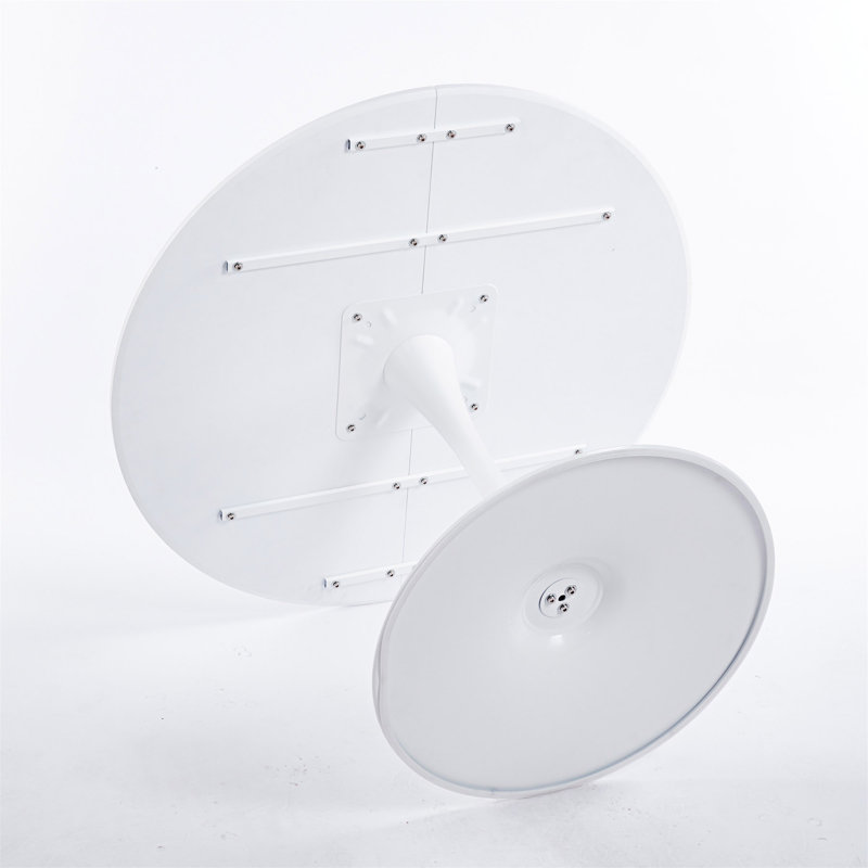 Round Coffee Table, White, White