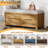 42.98" Wide Flip-Top Natural Storage Bench With Removable Cushion And Jogging Hinges Pine Entryway Bench-1020619961