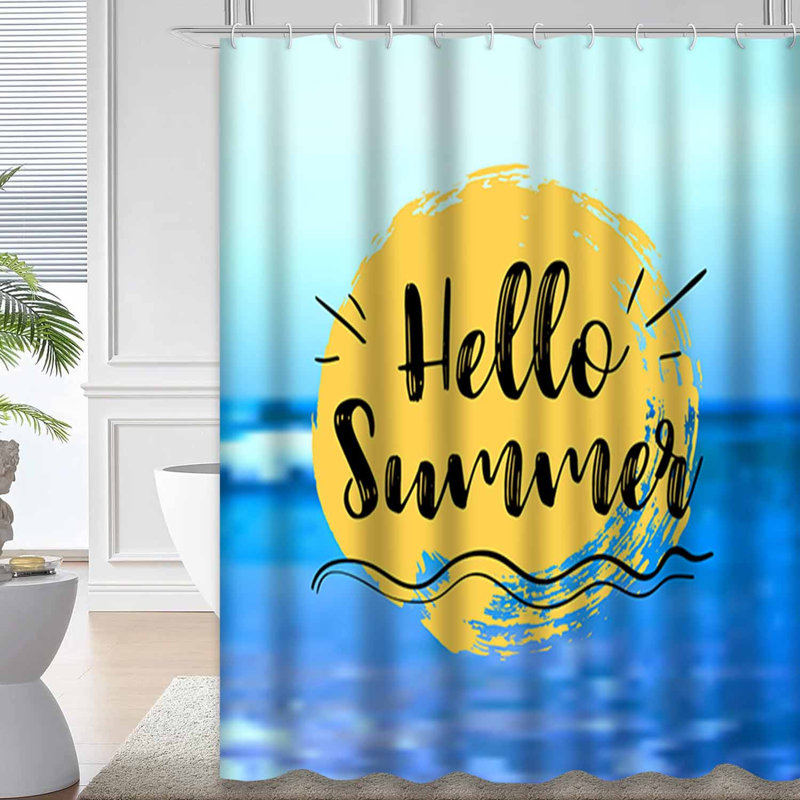 Rideau de douche Hello Summer, L 72 po x l 84 po