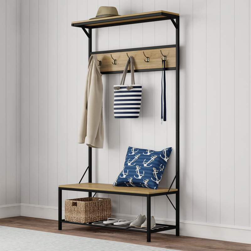 Hall Tree 99.06cm Wide with Bench and Shoe Storage