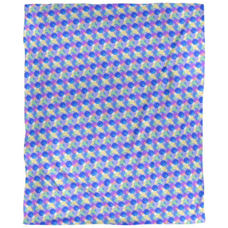 Housse de couette simple Katelyn Elizabeth, Microfibre, Housse de couette pour très grand lit, Bleu, mauve et vert