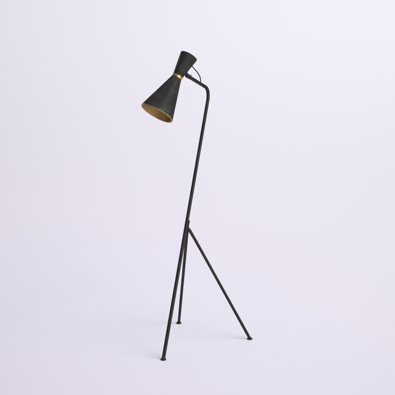 Abderahmane 58.26'' Black Task Floor Lamp