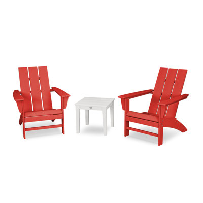 POLYWOOD® Modern Adirondack 2-Person Patio Seating Group