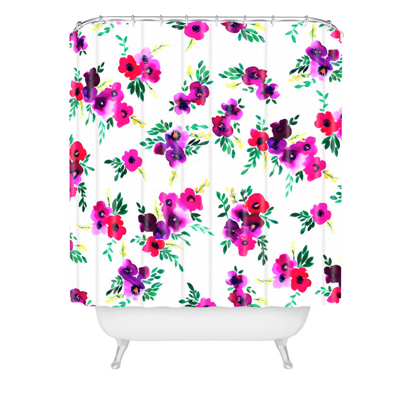 Rideau de douche simple à fleurs ava sia amy
