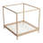 Solid Wood Canopy Bed Frame Four Poster Platform Bed with Slats Support
