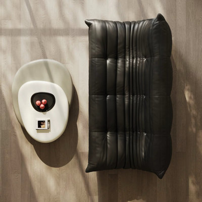 3-Seat Faux Leather Bean Bag Sofa