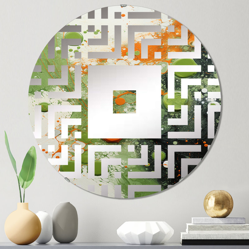 Burdetta - Miroir mural carré, 23,6 po x 23,6 po