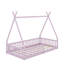 Lit simple en bois avec clôture-897621367