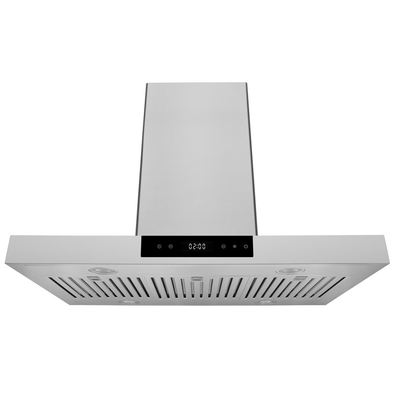 Hauslane Island Range Hood 800 Cfm Stainless Steel Vent Hood With Power Control Technology, Remote & Dual Control Panels, Auto Shut-Off, Led Lights Dishwasher-Safe Filters (36 Inch)