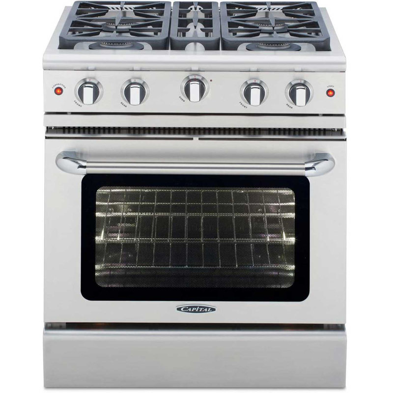 Capital 30" 4.9 Cubic Feet Free Standing Range, Stainless Steel, Liquid Propane