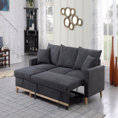 Canapé-lit modulaire réversible avec méridienne avec rangement