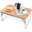 Table pliante en bambou, bureau pour ordinateur portable réglable avec lumière DEL, table d'ordinateur portable pliable pour le lit, le canapé et le bureau personnel-946453950