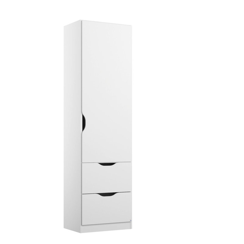 Alvara 1 Door Wardrobe, Alpine White