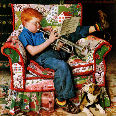 " Trumpeter " by Norman Rockwell