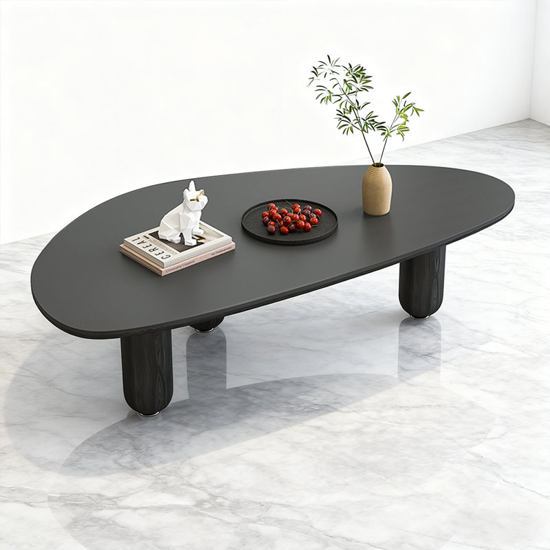 Table basse moderne, simple et créative, Noir, H 15,35 po x L 50,79 po x l 27,17 po