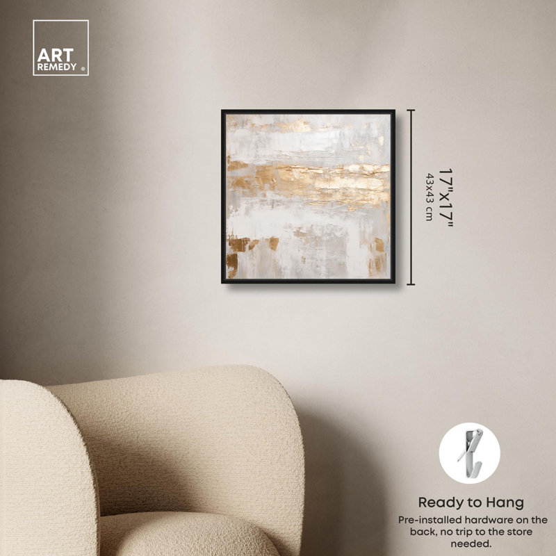 Art Remedy, Boho Abstracts, toile Veins of Luxury IV, H 17 po x l 17 po, Cadre flottant noir
