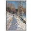 «Winter Snowy Country Road», photos de paysage de forêt de bouleaux, impression sur toile encadrée-123386084-123386078