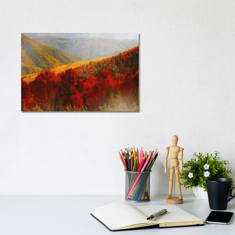 Crimson Country by PI Studio - Wrapped Canvas Panoramic Print, 20.32 cm H x 30.48 cm W