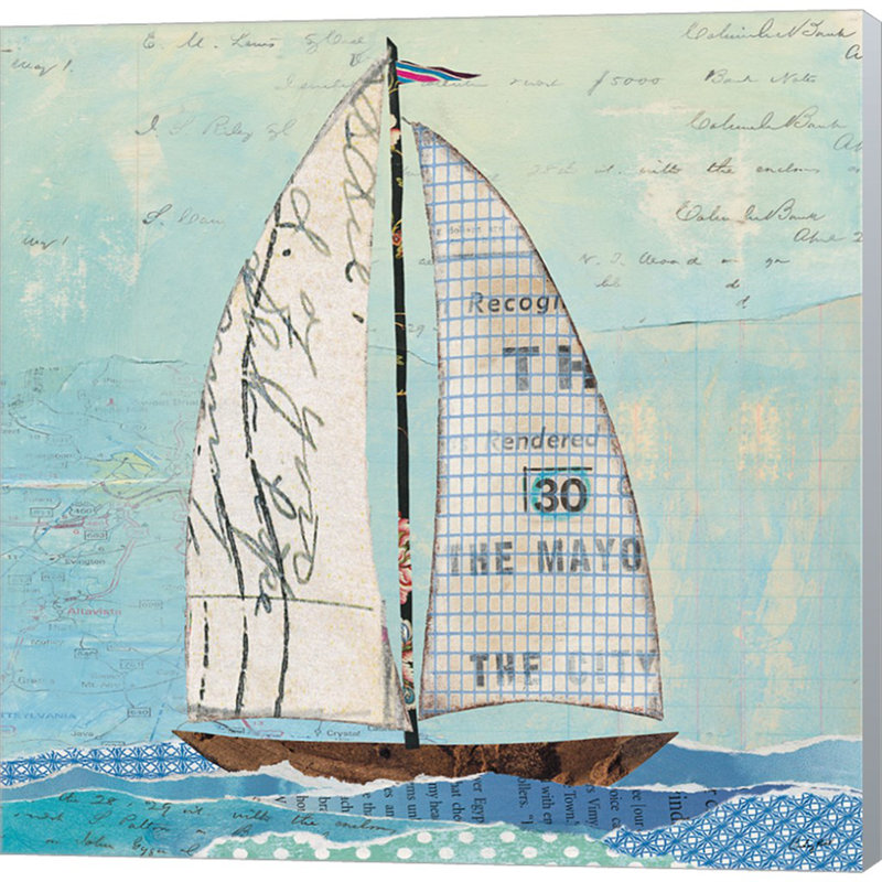 «At the Regatta III Sail» par Courtney Prahl - impression sur toile tendue, H 24 po x l 24 po x P 1,5 po