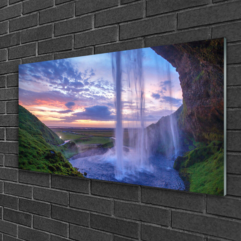 Landscape Waterfall - No Frame Print on Glass