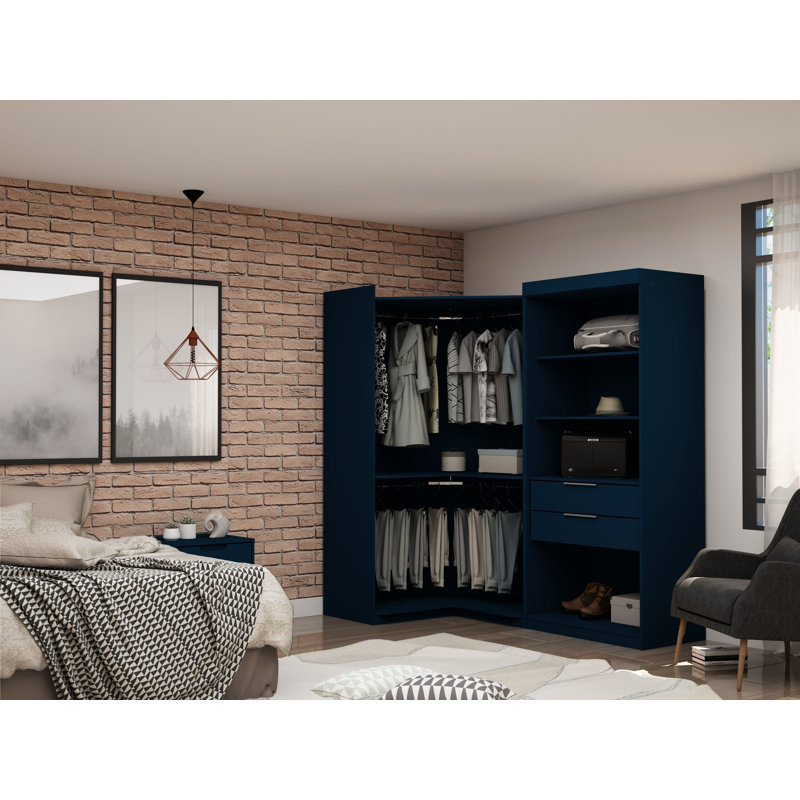 Aleece 107.89'' Closet System, Tatiana Midnight Blue