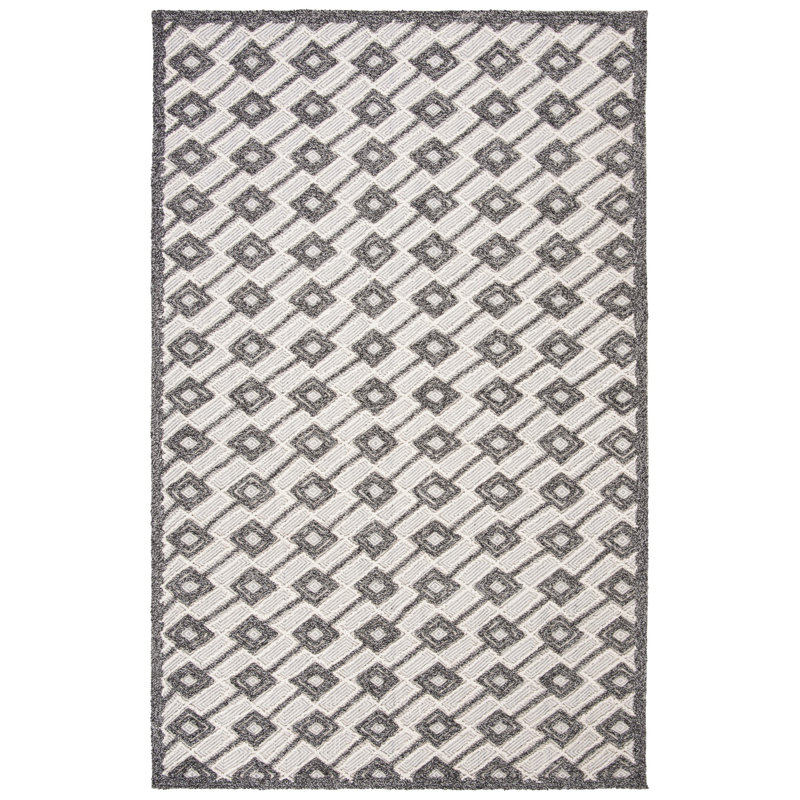 Tapis géométrique touffeté à la main Owlswick, Rectangle 5 pi x 8 pi