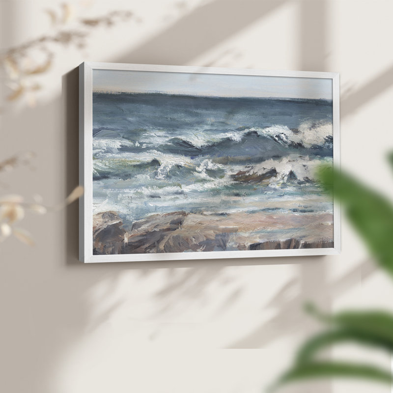 «Ocean Breakers II», reproduction encadrée, H 8 po x l 10 po, Blanc